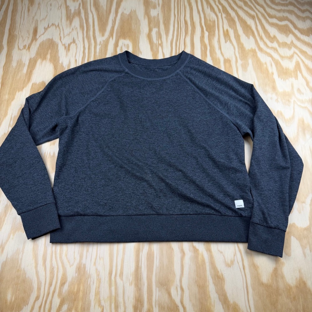 Women's Vuori Halo Modern Crew Pullover VW241 Small Charcoal Heather